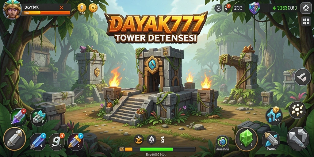 Tangkapan layar utama <strong>DAYAK777</strong> menunjukkan pengalaman gameplay Tower Defense yang mendebarkan.