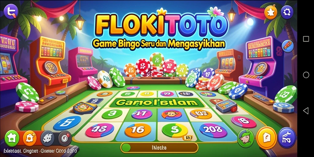 Screenshot gameplay FLOKITOTO menampilkan keseruan saat bermain Bingo.