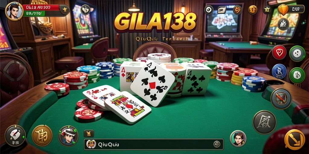 Tampilan screenshot utama GILA138 yang menampilkan gameplay QiuQiu yang seru.
