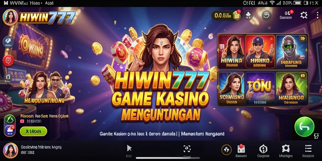 Screenshot permainan HIWIN777 yang menampilkan aksi permainan Kasino yang seru.