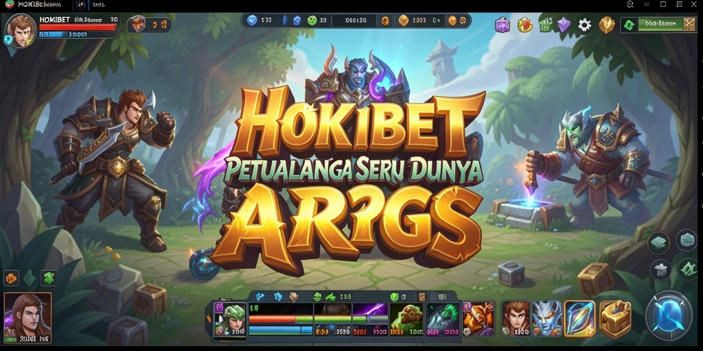 Tampilan gameplay HOKIBET yang menakjubkan dalam petualangan ARPG.