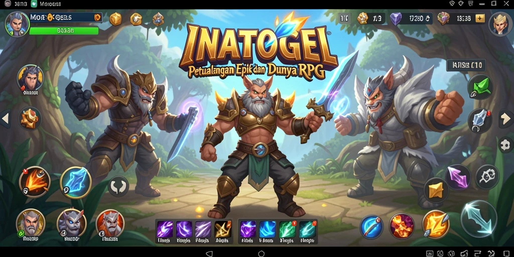 Tampilan gameplay menarik INATOGEL dengan pertarungan RPG yang seru.
