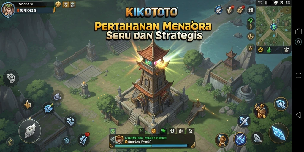 Screenshot KIKOTOTO menampilkan aksi seru dalam gameplay Tower Defense.