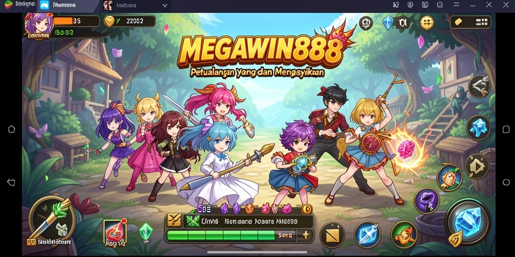 Screenshot menampilkan karakter anime dalam pertempuran seru.