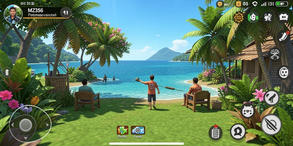 Tampilan gameplay MZ356 yang ceria dan menghibur.