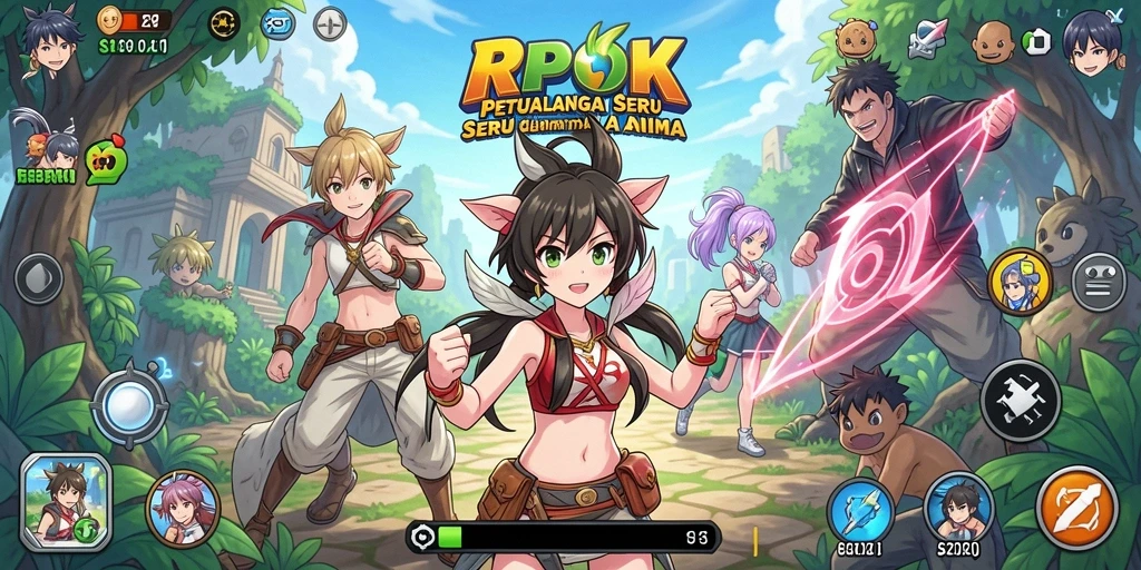 Screenshot menampilkan aksi pertarungan seru dalam RPOK.