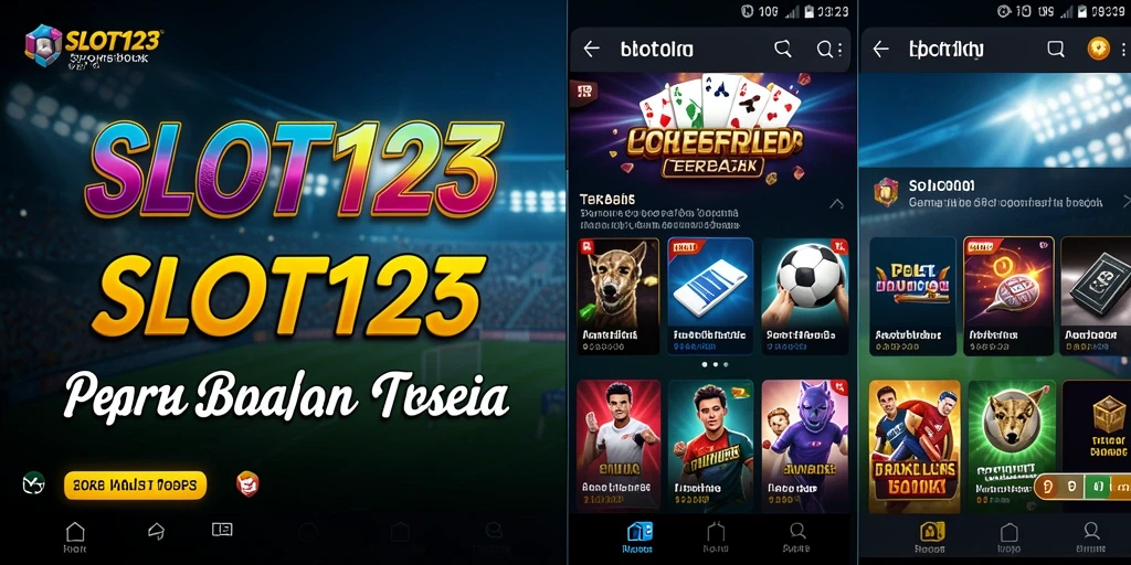 Screenshot utama SLOT123 menunjukkan antarmuka taruhan olahraga yang menarik.