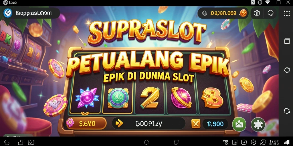 Screenshot gameplay SUPRASLOT menampilkan aksi petualangan yang menegangkan.