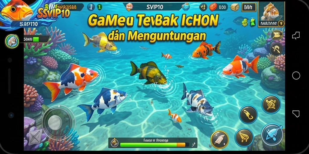 Tangkapan layar gameplay seru Tembak Ikan di SVIP10.
