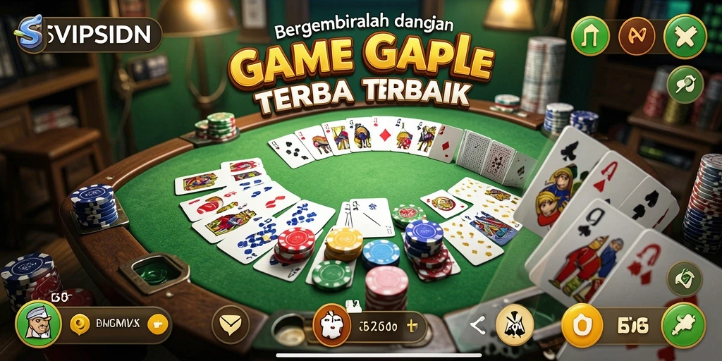 Tampilan gameplay Gaple yang seru dan interaktif di SVIPSIDN.