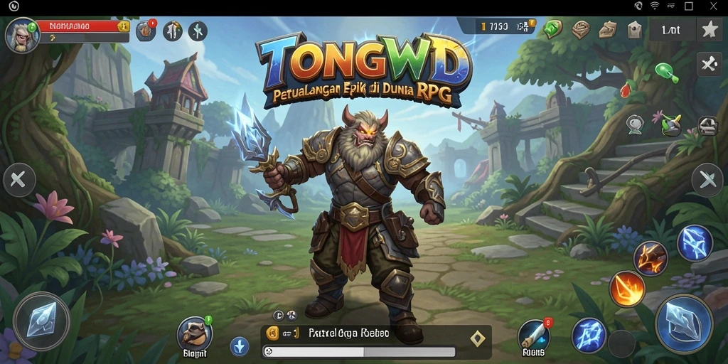 Tangkapan layar TONGWD menampilkan aksi seru dalam petualangan RPG.
