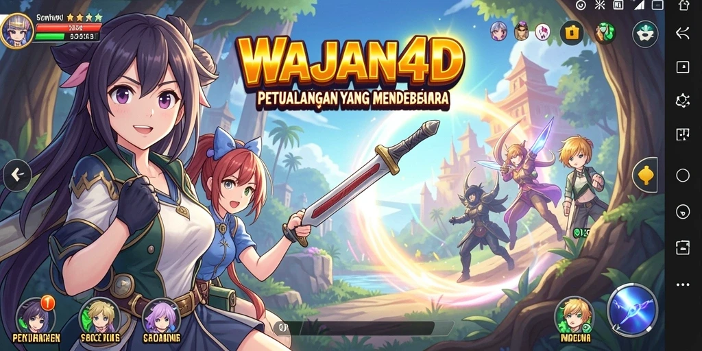 Screenshot menampilkan aksi seru dari gameplay WAJAN4D.